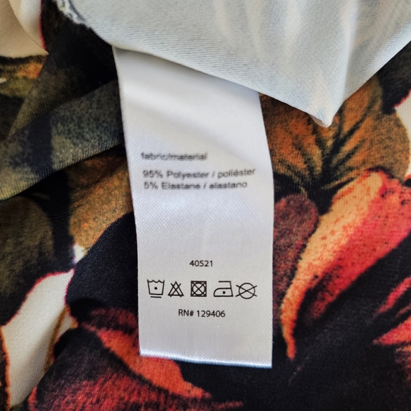 Lascana For Venus Off The Shoulder Tropical Floral Print Maxi Slit Dress Size L - Picture 7 of 12